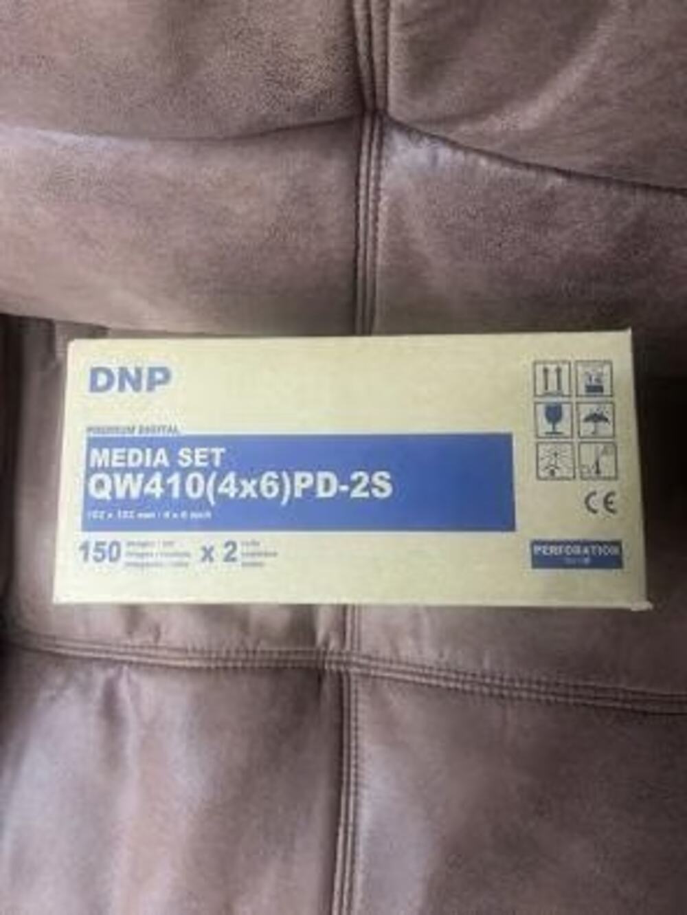 DNP QW410 4x6 Perforated Media Set Paper Ink Ribbon Kit 150 Sheets 2 Pack